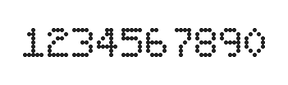 5×7数字点阵字体 ddN57AA0693