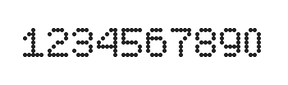 5×7数字点阵字体 ddN57AA0696