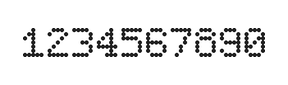 5×7数字点阵字体 ddN57AA0703