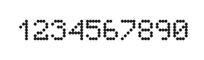5×7数字点阵字体 ddN57AA0705