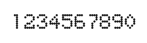 5×7数字点阵字体 ddN57AA0707