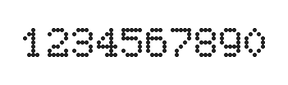 5×7数字点阵字体 ddN57AA0708