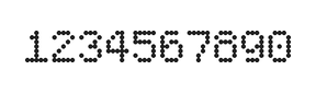 5×7数字点阵字体 ddN57AA0709