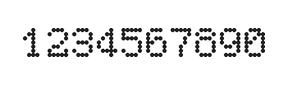 5×7数字点阵字体 ddN57AA0711