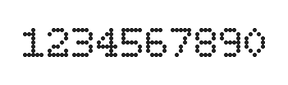 5×7数字点阵字体 ddN57AA0716