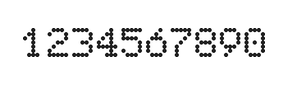 5×7数字点阵字体 ddN57AA0718