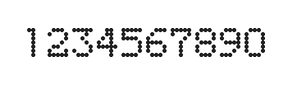 5×7数字点阵字体 ddN57AA0719