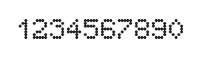 5×7数字点阵字体 ddN57AA0722