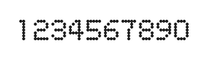 5×7数字点阵字体 ddN57AA0723