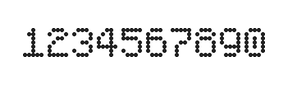 5×7数字点阵字体 ddN57AA0724
