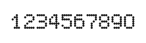 5×7数字点阵字体 ddN57AA0728