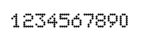5×7数字点阵字体 ddN57AA0730