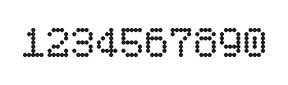 5×7数字点阵字体 ddN57AA0731