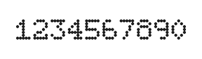 5×7数字点阵字体 ddN57AA0736