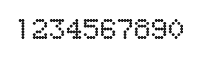 5×7数字点阵字体 ddN57AA0737