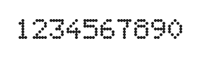5×7数字点阵字体 ddN57AA0738