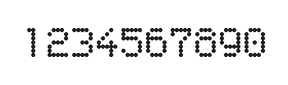 5×7数字点阵字体 ddN57AA0745