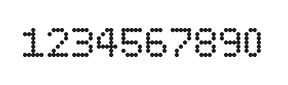 5×7数字点阵字体 ddN57AA0746