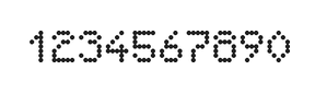 5×7数字点阵字体 ddN57AA0748