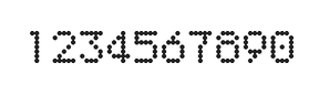 5×7数字点阵字体 ddN57AA0749
