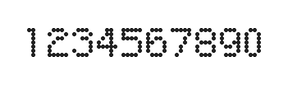 5×7数字点阵字体 ddN57AA0750