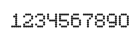 5×7数字点阵字体 ddN57AA0752