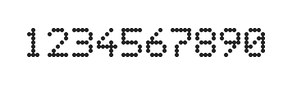 5×7数字点阵字体 ddN57AA0756