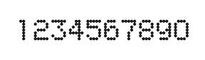 5×7数字点阵字体 ddN57AA0759