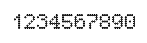 5×7数字点阵字体 ddN57AA0760