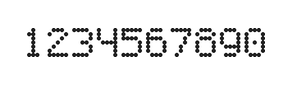 5×7数字点阵字体 ddN57AA0763