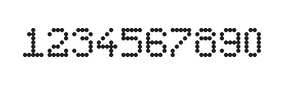 5×7数字点阵字体 ddN57AA0764