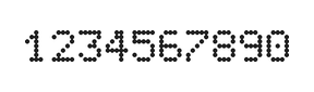5×7数字点阵字体 ddN57AA0766