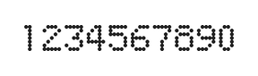 5×7数字点阵字体 ddN57AA0769