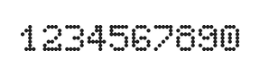 5×7数字点阵字体 ddN57AA0771