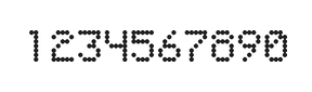 5×7数字点阵字体 ddN57AA0774