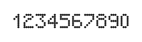 5×7数字点阵字体 ddN57AA0778