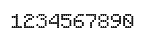 5×7数字点阵字体 ddN57AA0780