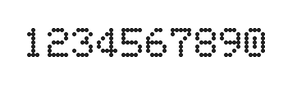 5×7数字点阵字体 ddN57AA0782