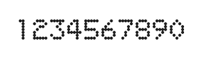 5×7数字点阵字体 ddN57AA0783