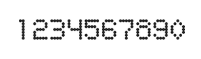 5×7数字点阵字体 ddN57AA0784
