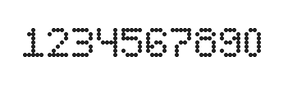 5×7数字点阵字体 ddN57AA0786