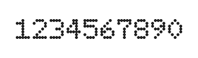 5×7数字点阵字体 ddN57AA0792