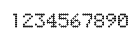 5×7数字点阵字体 ddN57AA0794