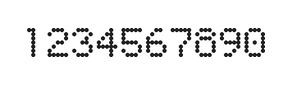 5×7数字点阵字体 ddN57AA0799