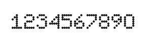 5×7数字点阵字体 ddN57AA0806
