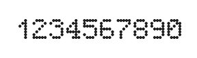 5×7数字点阵字体 ddN57AA0811