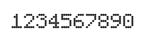 5×7数字点阵字体 ddN57AA0816