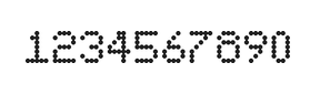 5×7数字点阵字体 ddN57AA0821