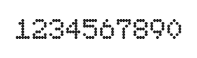 5×7数字点阵字体 ddN57AA0834