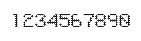 5×7数字点阵字体 ddN57AA0835
